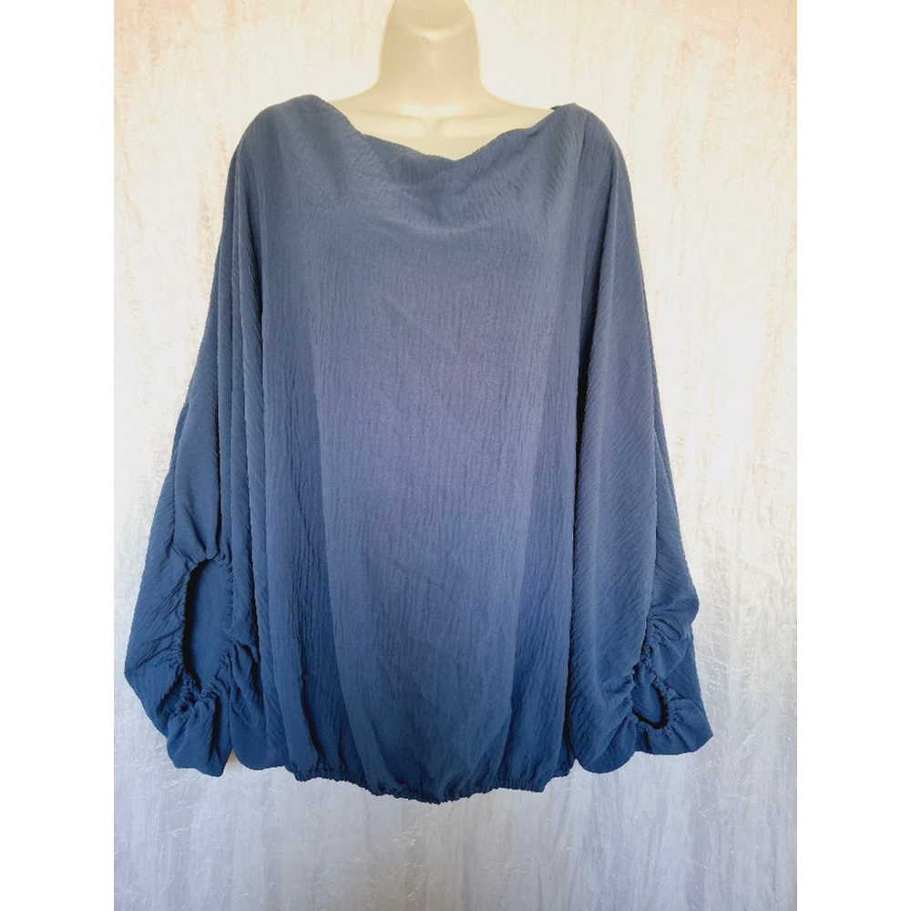 Women's ODDY Blue Blouse 3XL baloon sleeves - Picture 1 of 4